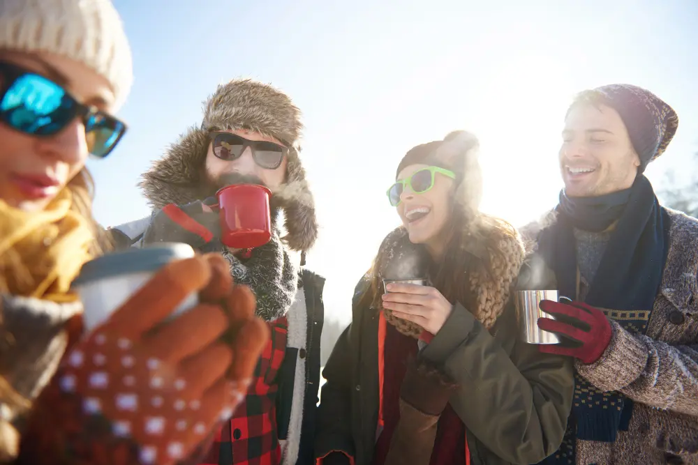 enjoying the ski resort without skiing